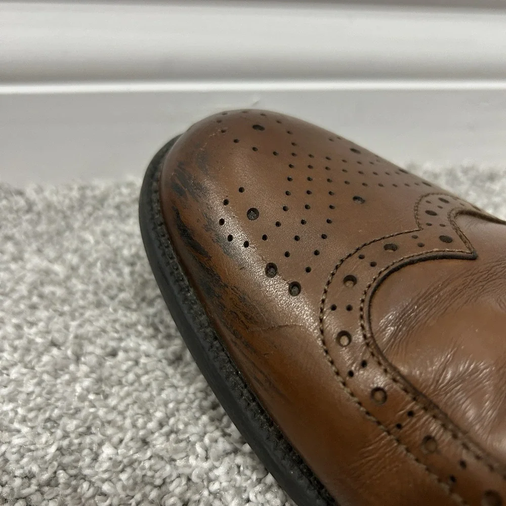 Clarks Collection Men's Size 10.5 Brown Leather Wingtip Oxford Dress‎ Shoes